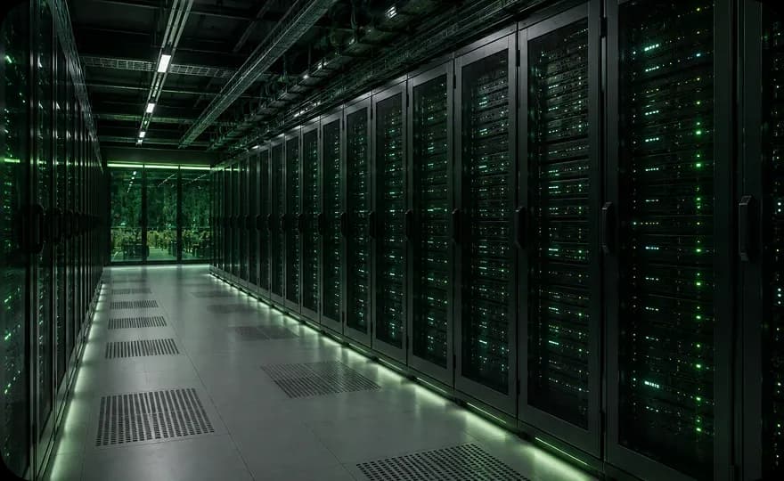 Row of Integrity IntegriStore battery cabinets in a data centre battery room beside the server hall